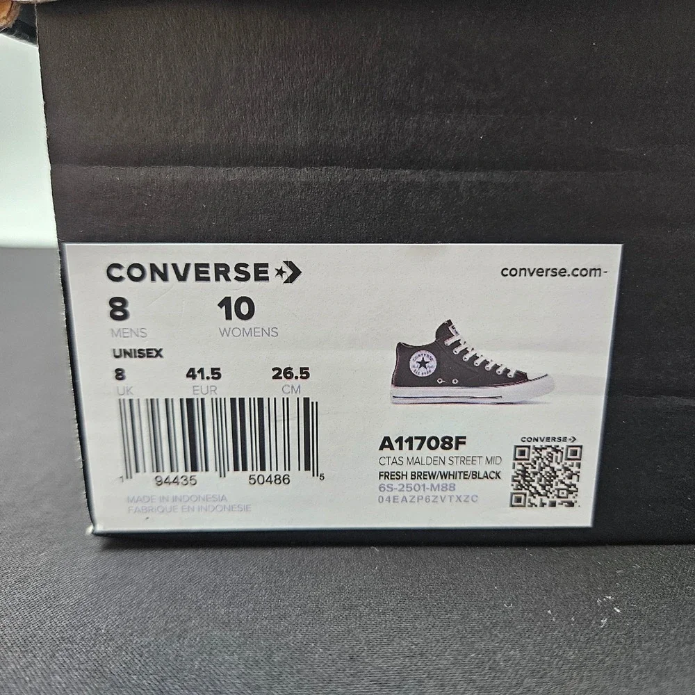 Converse CTAS Malden Street Mid Fresh Brew Brown Mens 8 Womens 10 A11708F NEW - Picture 7 of 7